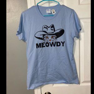 Port Authority Meowdy Cowboy Cat Kitty T Shirt